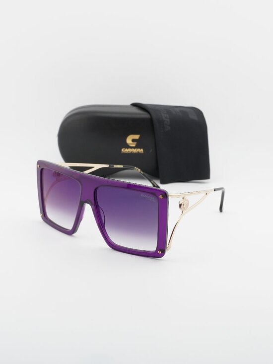 Carrera CA UNICA/SE B3VKM Purple Square Flat Top Sunglasses Special Edition NWOT CA Unica | Oversized Square Women main image 3